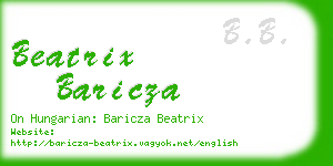 beatrix baricza business card